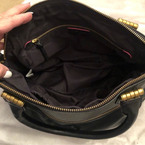 Elliott Lucca black leather Satchel (cross body bag) - Picture 9 of 17